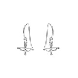 Outlet Lover's Arrow Silver Earrings