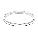 Rigel Personalised Silver Bangle