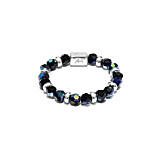 Mini Blisski Silver Ring - Black Crystal