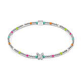 Papillon Silver Bracelet - Neon Hues