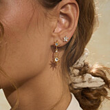 Falling Star Gold Plated Dangle Earrings