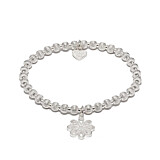 Lili Flower Silver Charm Bracelet