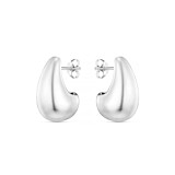 Liv Bentley Teardrop Midi Silver Stud Earrings