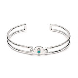 Mosaic Turquoise Silver Cuff