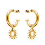 Outlet Matahari Gold Hoop Earrings