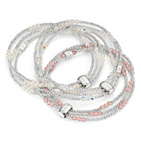 Personalised Looped Silver Bracelet - Vintage Rose