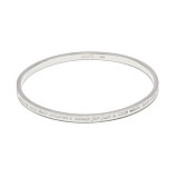 Mothers Hold Motto Silver Bangle