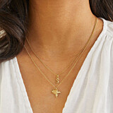 Stay Safe My Guardian Angel Gold Necklace
