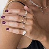 NU & MII Ivory Signet Silver Pinky Ring
