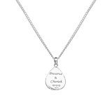 Creation Teardrop Silver Necklace - Preserve and Cherish