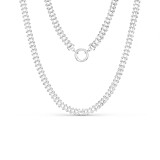 NU & MII Herringbone Chain Silver Necklace