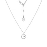 Doily Heart Silver Necklace - Engraved Initial