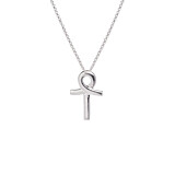 42 Men's Ankh Cross Silver Necklace
