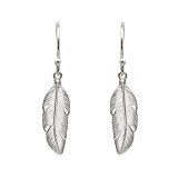 Feather Silver Earrings