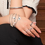 Aster Silver Ring - Jet Black