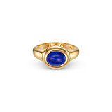 NU & MII Santorini Lapis Oval Gold Plated  Ring