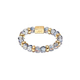Mini Blisski Gold Plated Ring - Storm Crystal