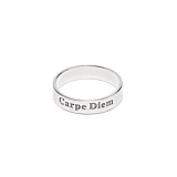 42 Men's Carpe Diem Silver Ring