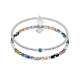 Crystal Delight Silver Bracelet Stack