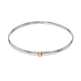 Outlet Kiss Silver and Gold Plated Bangle
