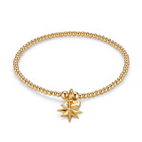 Santeenie Gold Plated Charm Bracelet - Wish upon a star
