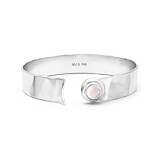 NU & MII Seville Silver Bangle - Moonstone