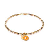 Santeenie Gold-Filled Enamel Heart Charm Bracelet - Choice of Colour