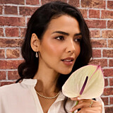 Glimmer Teardrop Gold-Plated Crystal Hook Earrings