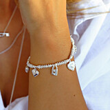 Amour Silver Charm Bracelet