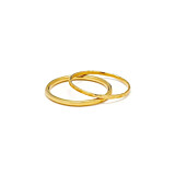 Outlet NU & MII Double Gold Ring Set