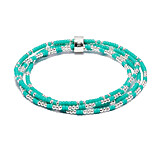 Turquoise Looped Silver Bracelet