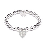 Orchid Silver Charm Bracelet - Live Well, Laugh Often