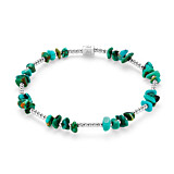 Turquoise Chip Silver Bracelet