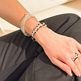 Gotri Silver Bracelet - Black Onyx