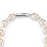 Harmony Pearl Silver Charm Bracelet - Personalised