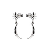 Luna Star Silver Stud Earrings