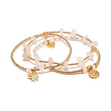 Fleur Gold Plated Bracelet Stack