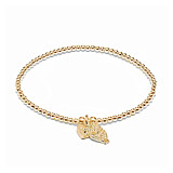 Santeenie Gold Plated Charm Bracelet - Owl
