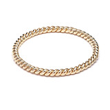 Solid Twirl Gold Plated Bangle