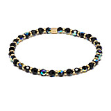 A Lot of Sparkle Gold Bracelet - Jet Black