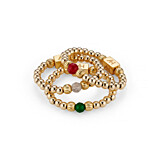 Aster Trio Gold Plated Ring Stack