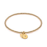 Santeenie Gold-Filled Enamel Heart Charm Bracelet - Choice of Colour