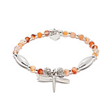 Sicily Silver Charm Bracelet - Dragonfly