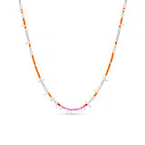 Shangri-La Silver Necklace - Orange