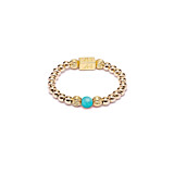 Aster Gold Plated Ring - Turquoise