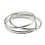 Rigel Personalised Silver Bangle
