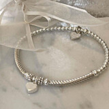Pipa Boxed Heart Silver Charm Bracelet