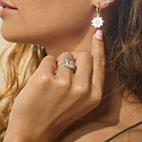 Orbit Silver Ring - Moonstone