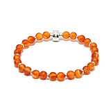 Precious Silver Bracelet - Carnelian Red