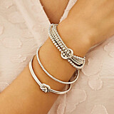 Twisted Silver Bangle